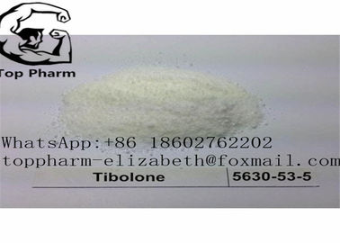 Tibolone Steroid Powder CAS 5630-53-5 สีขาวหรือสีขาวผงคริสตัลลีน Livial ความบริสุทธิ์ 99% เพาะกาย