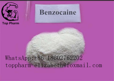 99% Benzocaine CAS 94-09-7 ผงผลึกสีขาวบาดแผลแผลพุพองกล้ามเนื้อได้รับยาสลบ