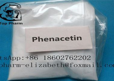 Phenacetin 1-Acetamido-4-Ethoxybenzene CAS 200-533-0 ผงผลึกสีขาวยาแก้ปวดหรือคริสตัลไม่มีสีความบริสุทธิ์ 99%
